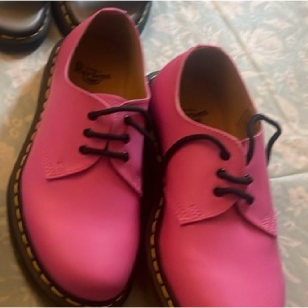 Dr. Martens Pink Lace-Up Shoes